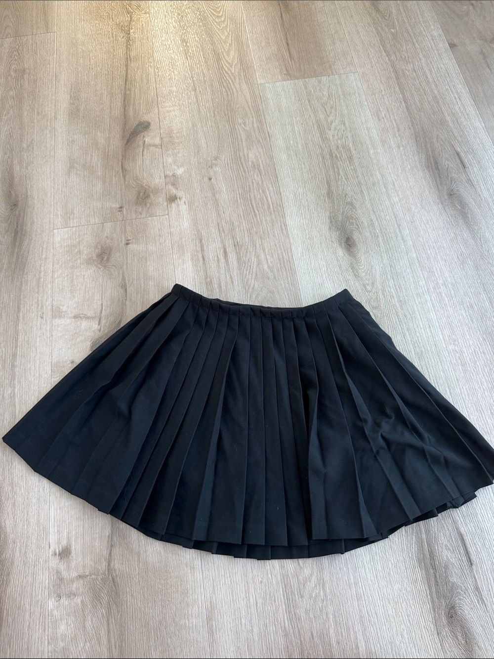 Aritzia Sunday Best Black Pleated Circle Skirt